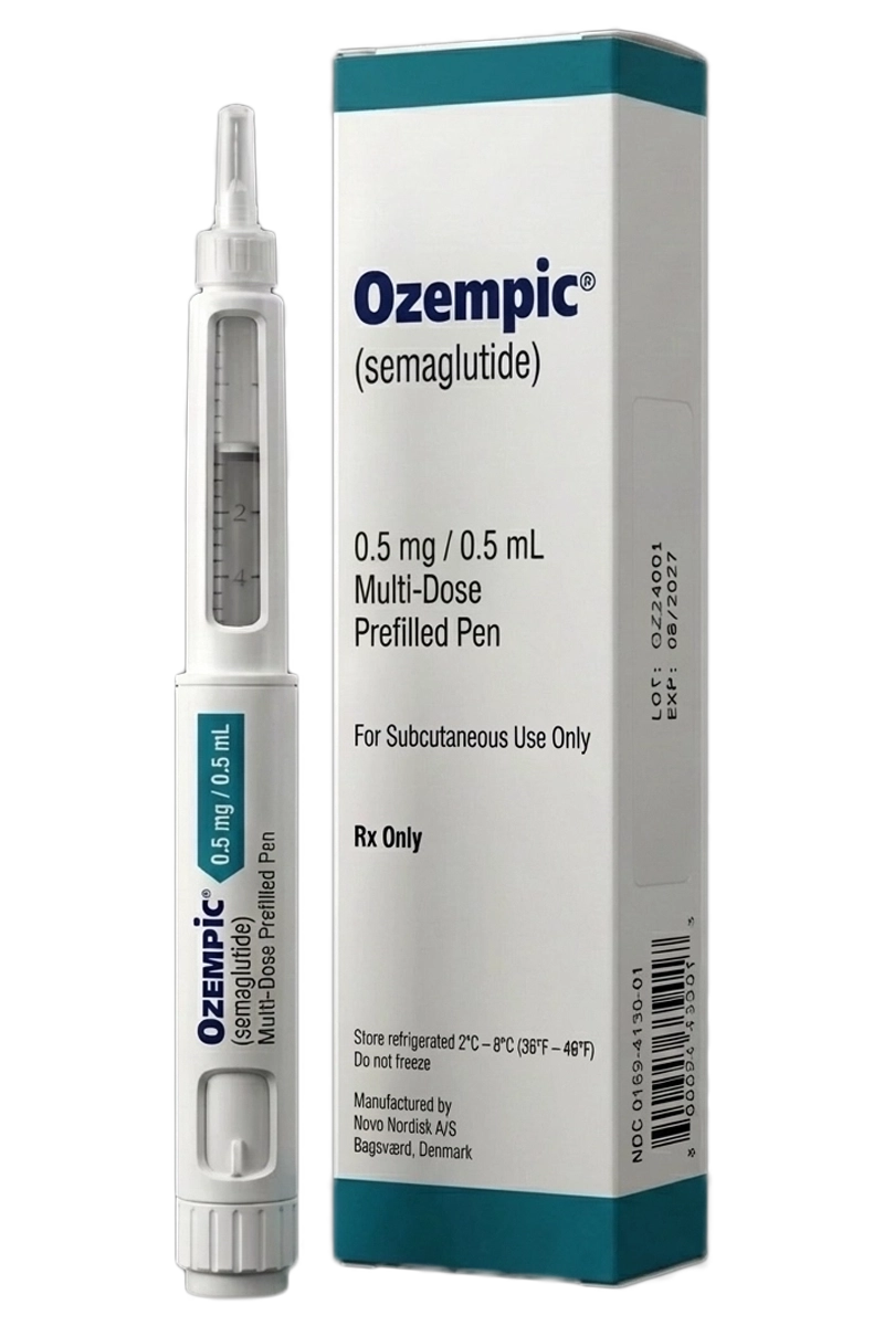 ozempic semaglutide prefilled injection pen with medication packaging for type 2 diabetes